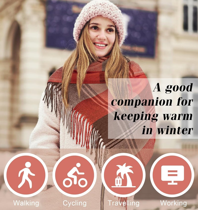 YSense Winter Scarf for Women, Fashion Long Plaid Scarves Warm Big Tartan Blanket Wrap Shawl Ladies Gifts - Image 5